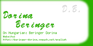 dorina beringer business card